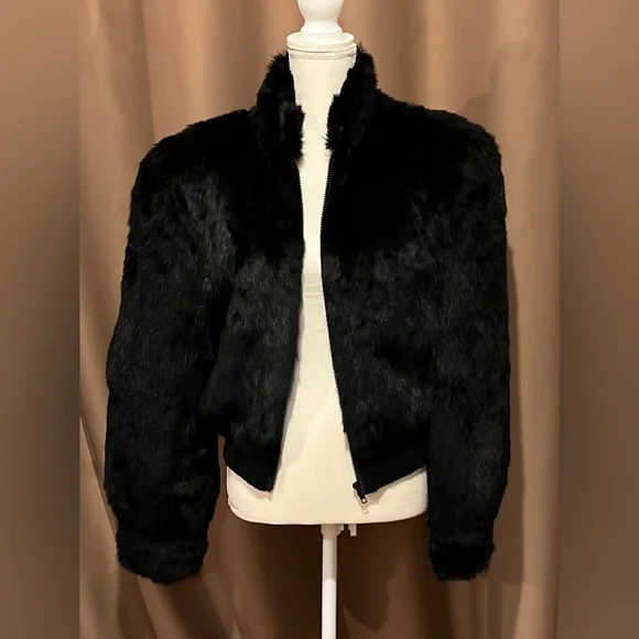 Sold!!! Vintage Women Rabbit Fur Jacket - Picture 2 of 12